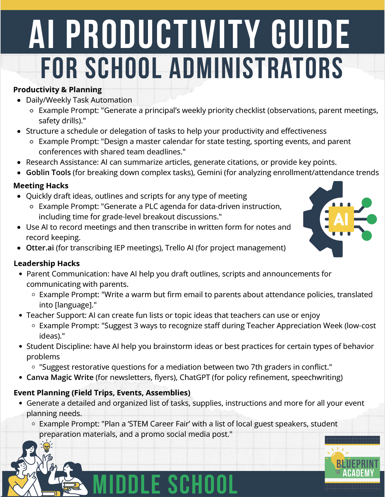 AI Productivity Guide For Middle School Administrators 